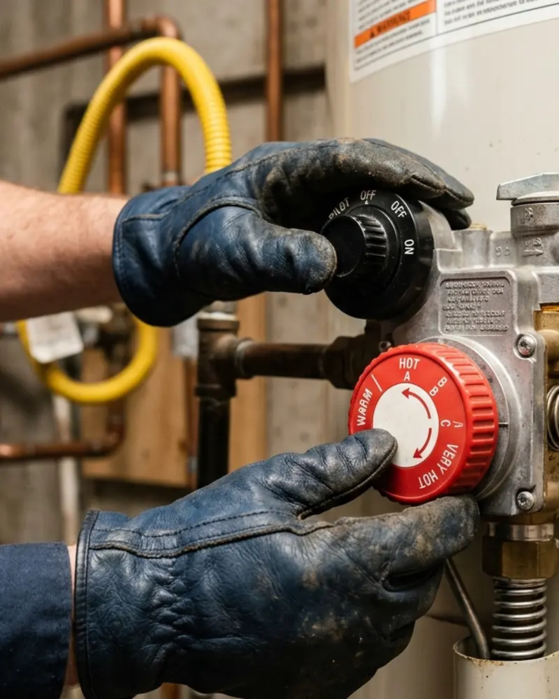 Close-up of Tankless Water Heater work by Water Heater Jockey in Johnsonville